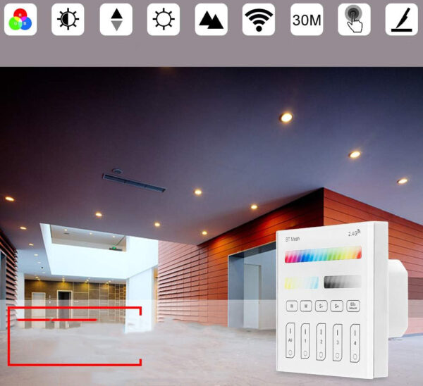 Reflektor LED SUBOSI 5W Bluetooth 230 V inteligentne oświetlenie sterowane przez aplikację mobilną - obrazek 4