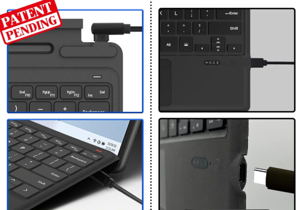 Klawiatura RENAISSER Pelican K8 do Surface Pro 9/8/X, ukryty port ładowania - obrazek 4