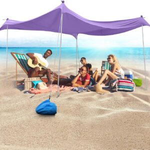 Namiot plażowy JAICOM 3m x 3m UPF 50+ przenośny pawilon chroniący przed słońcem i wiatrem