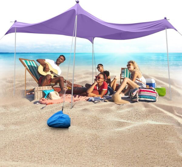 Namiot plażowy JAICOM 3m x 3m UPF 50+ przenośny pawilon chroniący przed słońcem i wiatrem