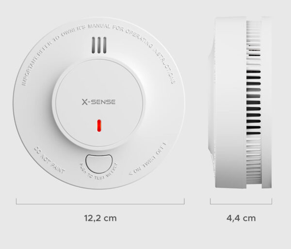 Czujnik dymu X-Sense SD19-W, alarm pożarowy EN 14604 (6 szt.) - obrazek 4