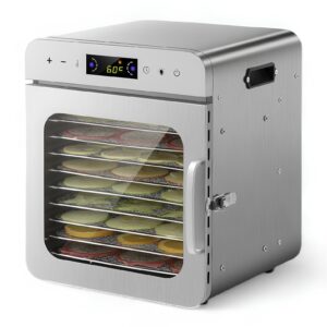 Dehydrator do suszenia owoców RESTEQ, 400 W, 10 półek, stal nierdzewna