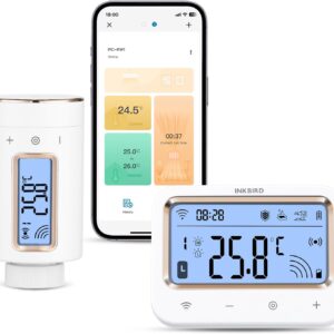 Termostat grzejnika INKBIRD Smart IRC-RW1 WiFi 11 programów alarm temperatury blokada dziecka