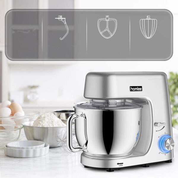 UŻYWANY Robot kuchenny Homlee 1800W 7,2 litra mikser planetarny wielofunkcyjny z misą 70dB - obrazek 6