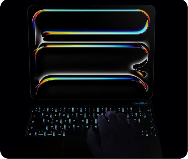 Klawiatura Nimin HL128 biała do iPad Air/Pro 11" z touchpadem AZERTY - obrazek 3