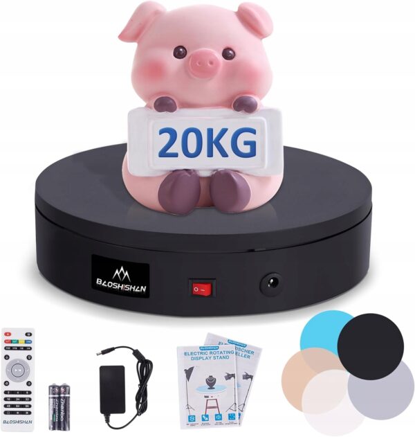 Elektryczny stół obrotowy BAOSHISHAN, dr 20 kg, 20 cm, 220V, czarny