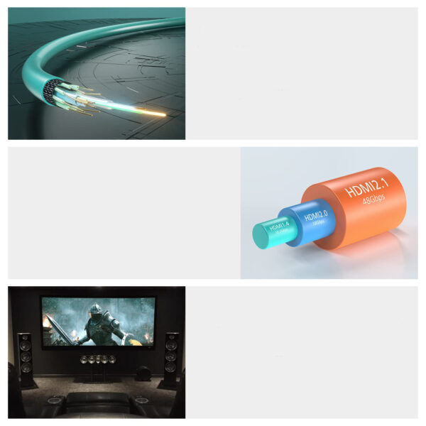 Kabel HDMI 8K Fiber Optic RUIPRO 12M HDMI 2.1 Ultra High Speed 48Gbps 8K@60Hz 4K@120Hz - obrazek 7