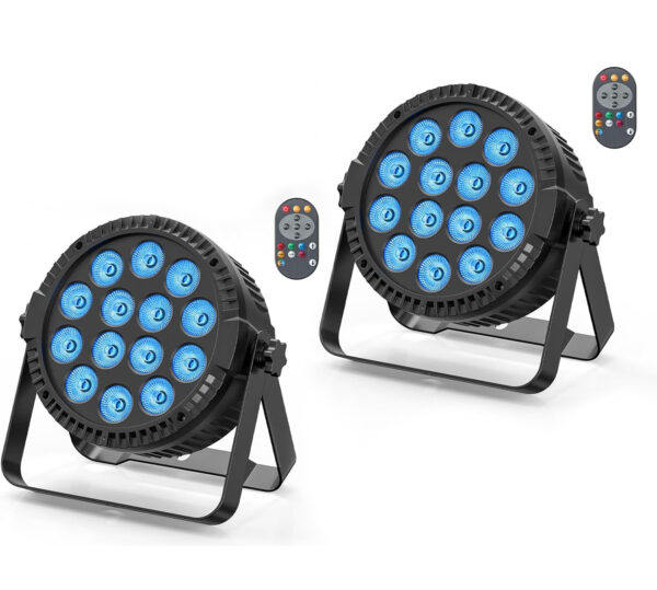 Zestaw 2 reflektorów LED HOLDLAMP RGBW 14x10W z pilotem DMX impreza scena