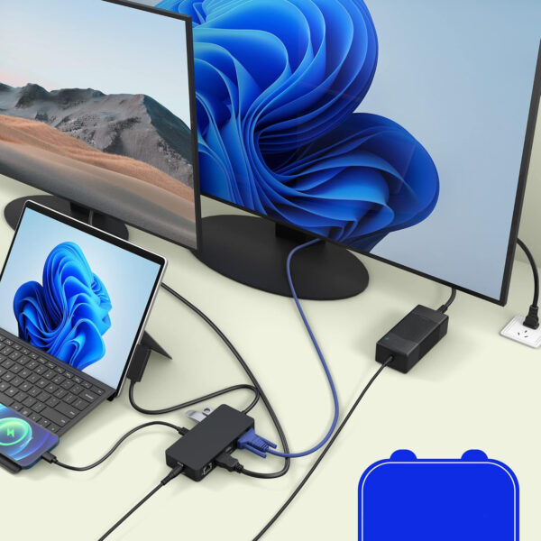 Stacja dokująca Yeemie Pro, MicroSD, VGA 1080P@60Hz, HDMI 4K@30Hz, USB 3.0 - obrazek 5
