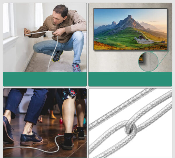 Kabel HDMI RUIPRO 8K 15m, 48Gbps, eARC, HDR, światłowodowy, TV, projektor - obrazek 7