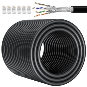 Kabel Ethernet 60m Cat 7 SFTP 10Gbps 600MHz do sieci LAN czarny