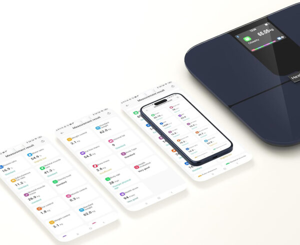 Waga łazienkowa Bluetooth z ekranem TFT Healthkeep CF588 25 niebieska - obrazek 6