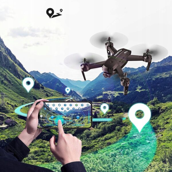 Quadcopter Wipkviey T6, FPV z kamerą HD 1080p z WiFi 2,4G, 2 baterie - obrazek 3