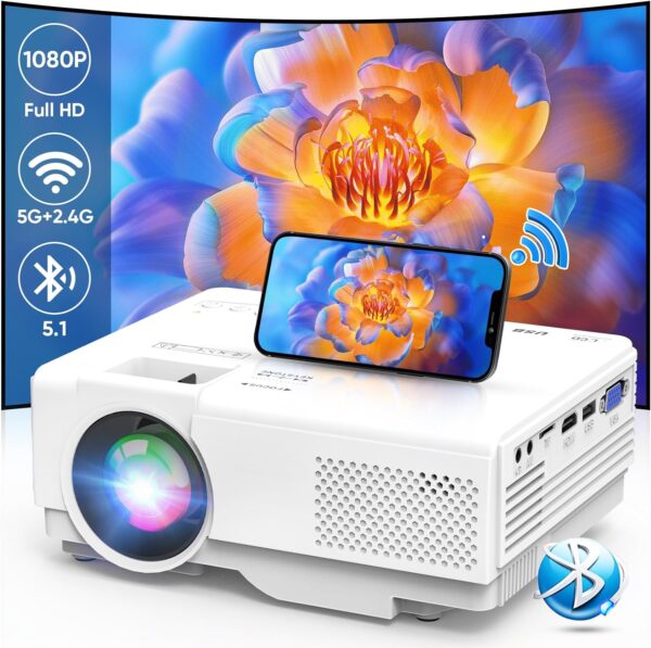 Miniprojektor AKATUO 5G WiFi, XR21, Bluetooth, Full HD 1080p, 10000Lm - obrazek 7