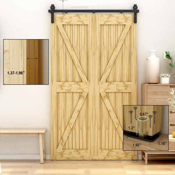 Zestaw akcesoriów do drzwi przesuwnych QINAIXQM, do szerokości 122CM - obrazek 5