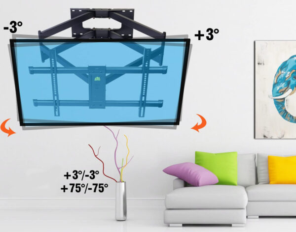Używany Uchwyt ścienny TV FORGING MOUNT EP9450-B, ramię 43", VESA 600x400 - obrazek 3