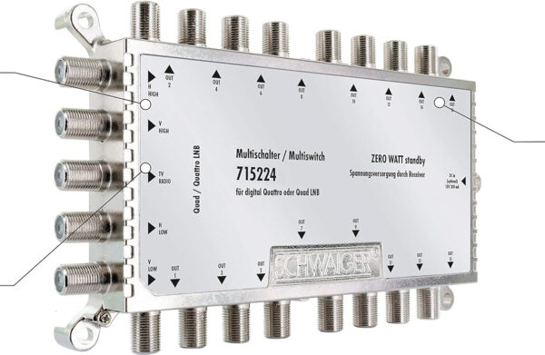 Rozdzielacz SCHWAIGER 715224 SAT splitter z 16 wyjściami do dystrybucji sygnału satelitarnego w budynkach - obrazek 8