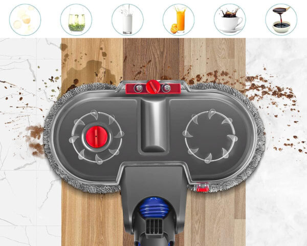 UŻYWANE Mop do Dyson V12 elektryczny Jajadeal Slim z 12 padami i zbiornikiem na wodę - obrazek 4