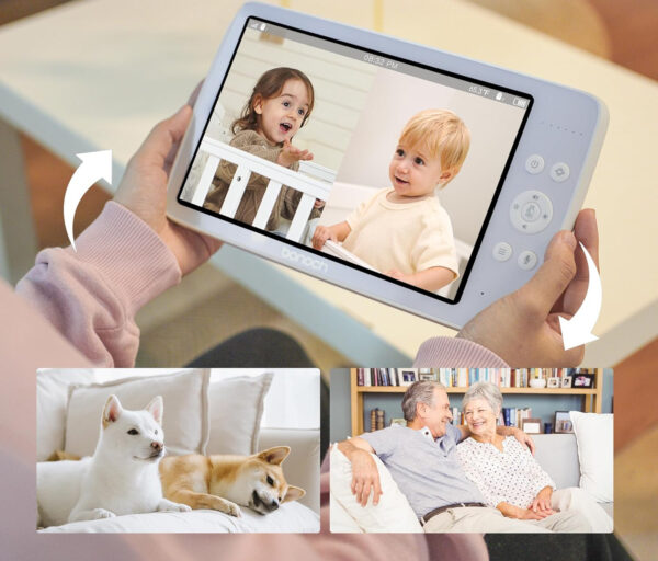 UŻYWANA Niania wideo bonoch 10000mAh IP65 720MP 20W kamera z monitorem dla dziecka i trybem nocnym - obrazek 7