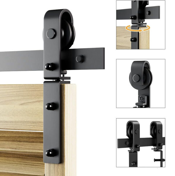 System drzwi przesuwnych WOLFBIRD 1M 70-80 cm zestaw kółka składany - obrazek 3