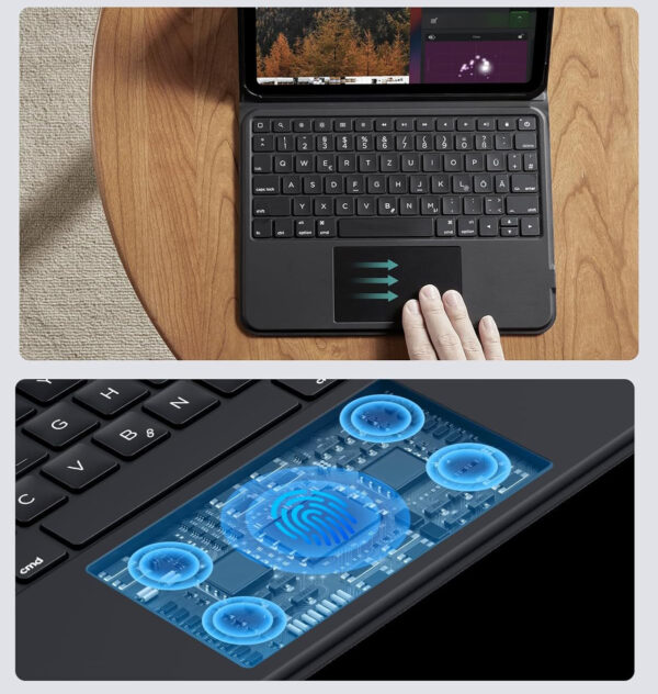 Etui na klawiaturę ESR 6B019 do iPada Pro 11'' 2024 QWERTZ, czarne, Powystawowy - obrazek 7
