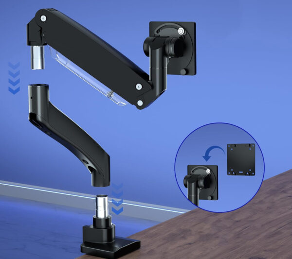 Używane Ramię do monitora PUTORSEN FPT80B-C012X, 22-57", VESA, czarne - obrazek 4