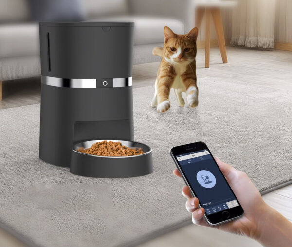 Podajnik automatyczny Smart Life 3.8L WiFi dwie miski głos dla zwierząt - obrazek 2
