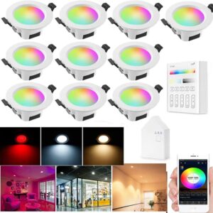 Reflektor LED SUBOSI 5W Bluetooth 230 V inteligentne oświetlenie sterowane przez aplikację mobilną