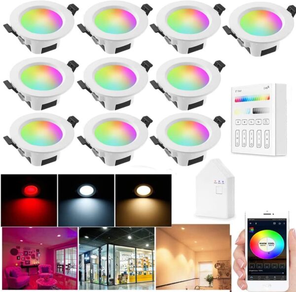Reflektor LED SUBOSI 5W Bluetooth 230 V inteligentne oświetlenie sterowane przez aplikację mobilną