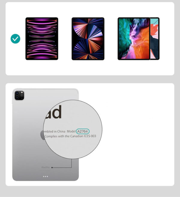 Etui z klawiaturą ESR 6B017, do iPad Pro 12,9 cala, czarne, niemiecki układ klawiatury QWERTZ - obrazek 3