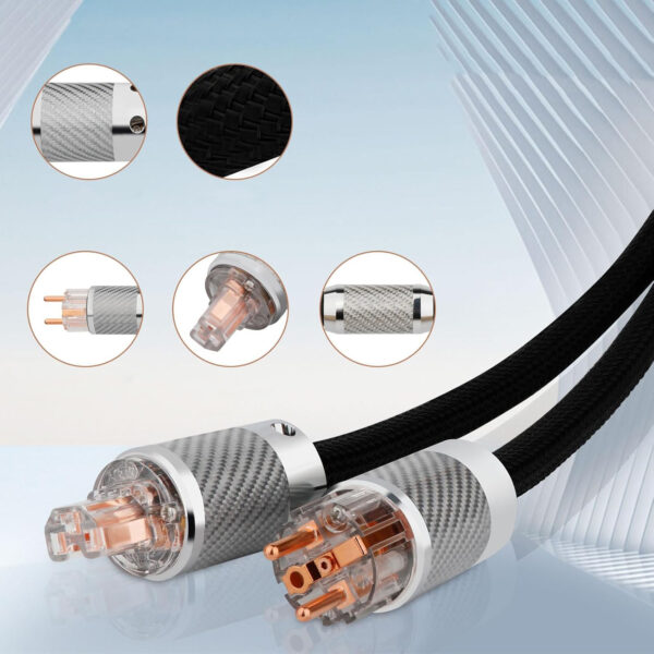 Kabel zasilający YuanYong 125 V 15 A 1 metr trwały przewód zasilający do urządzeń domowych i przemysłowych - obrazek 3