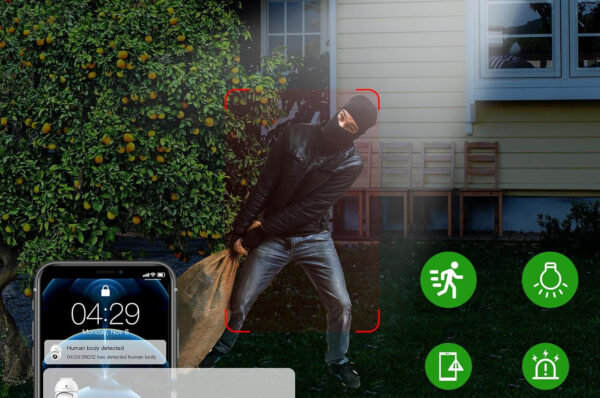 Zewnętrzna smart kamera Menborn G12, 2.5K/4MP, 360°, nocne LED, 2 szt - obrazek 7