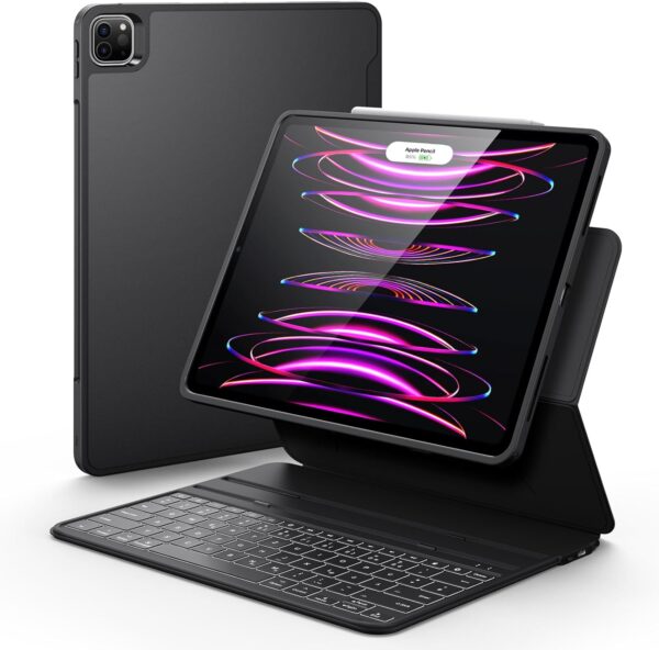 Etui z klawiaturą ESR Ascend Case Lite 6B006, iPad Pro 12.9 2022, niemiecki układ klawiatury QWERTZ czarne