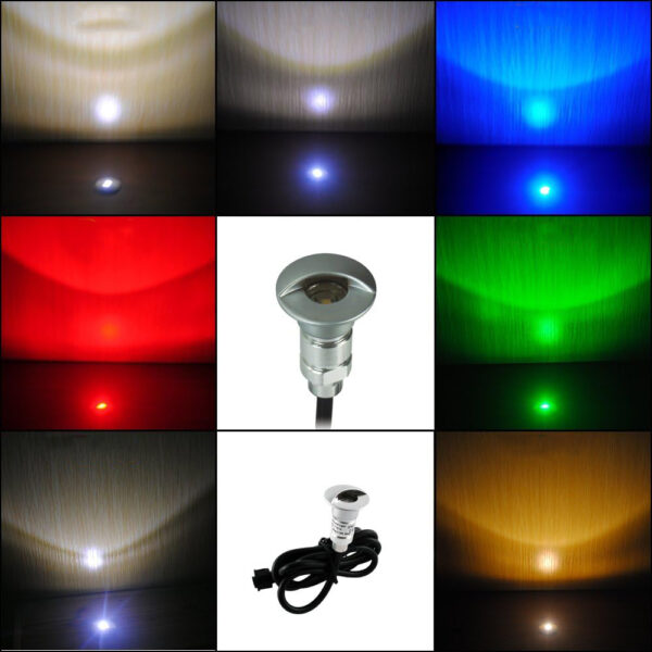 Oświetlenie gruntowe LED SUBOSI, 0,6 W, Ø26 mm, IP65, RGB, 20pcs - obrazek 2