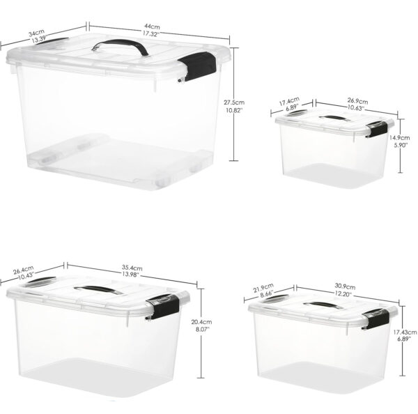 Pojemniki plastikowe Greentainer, 45Lx4; 25Lx2; 10Lx2; 6.5Lx2, 10 sztuk - obrazek 4