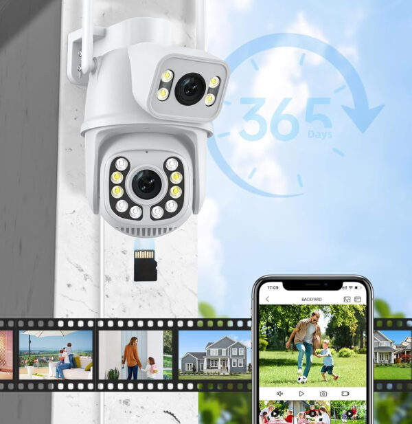 Kamera monitoringu ANBIUX, 5W, 12V, Wi-Fi, kompatybilna z Alexa, 2 szt. - obrazek 2