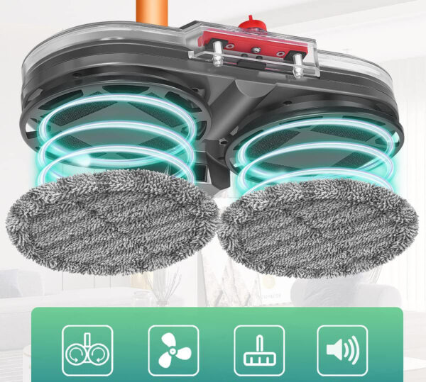 UŻYWANE Mop do Dyson V12 elektryczny Jajadeal Slim z 12 padami i zbiornikiem na wodę - obrazek 5