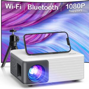 UŻYWANY Mini-projektor AKIYO O1 z Wi-Fi/Bluetooth, Full HD z zadrapaniami
