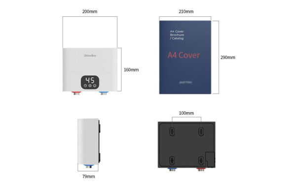 UŻYWANE/NIEKOMPLETNY Podgrzewacz wody Briwellna BWK-P33NH55 5500W 220V z wyświetlaczem LED, do kuchni i łazienki - obrazek 2