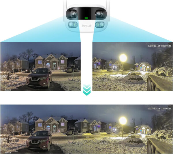 Kamera monitoringu BOTSLAB WiFi 170° szerokokątna kamera do monitoringu domu i biura - obrazek 3