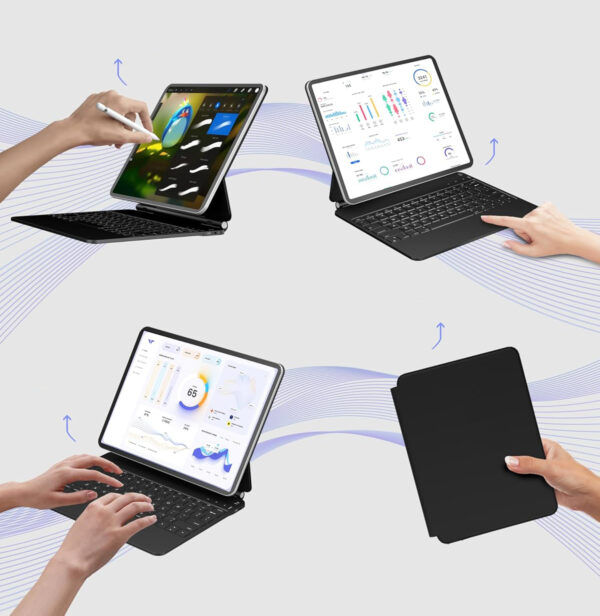 UŻYWANY Magnetyczna klawiatura Nuflaz X9 do iPad Pro 13" M4 2024 QWERTZ - obrazek 5