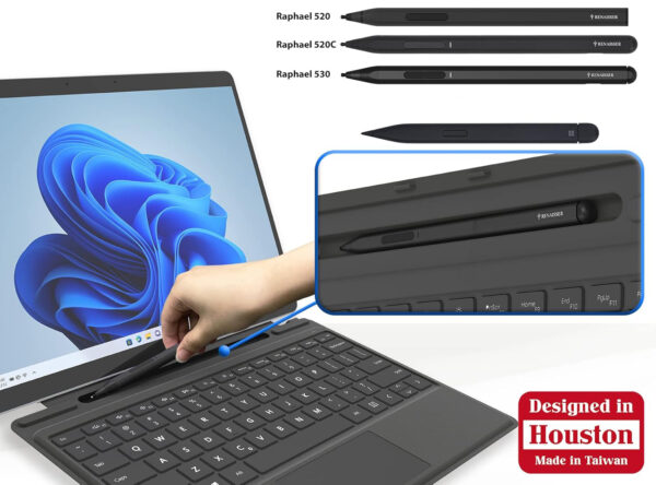 Klawiatura RENAISSER Pelican K8 do Surface Pro 9/8/X, ukryty port ładowania - obrazek 3