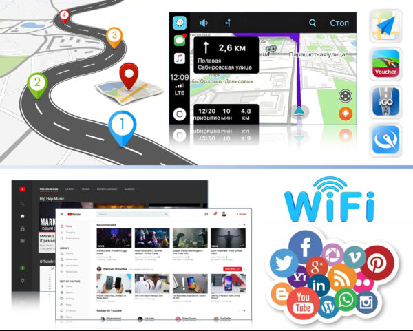 Radio samochodowe Hikity A3274H1 do Fiat Pandy 2013-2020 Carplay, WiFi, GPS - obrazek 6