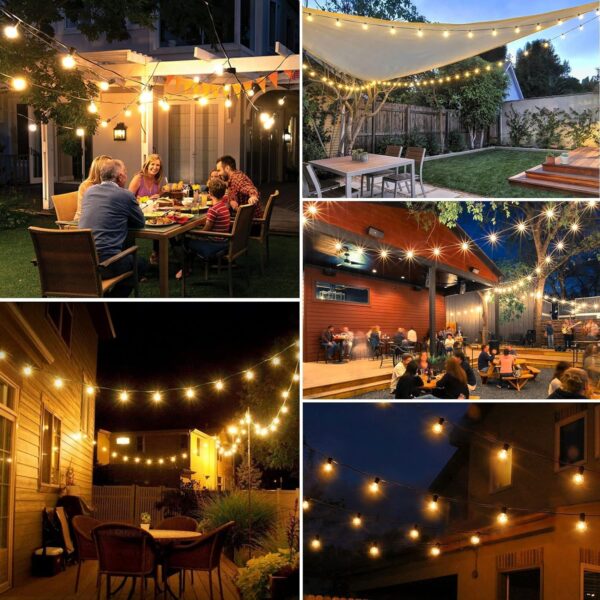 Yuucio LED string lights, G40, 75+2 plastikowe żarówki, 45 metrów - obrazek 5
