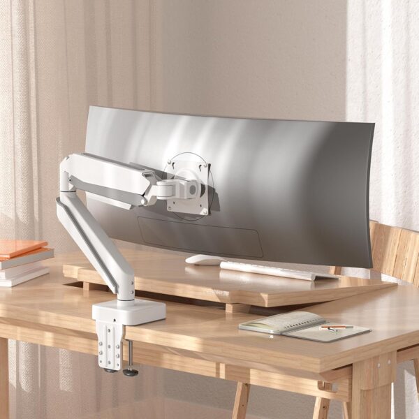 Biały uchwyt HILLPORT A9W na monitor 13-49 cali, 20 kg, VESA 75/100 mm - obrazek 5