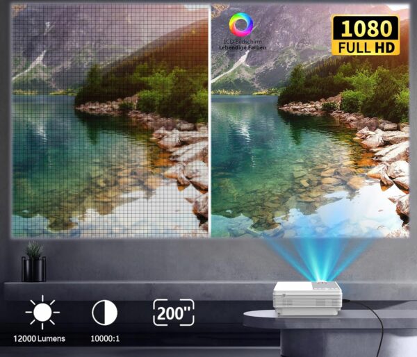 Projektor Staratlas L36P, 5G Wi-Fi Bluetooth Full HD, 12000 lm, bez pilota - obrazek 6
