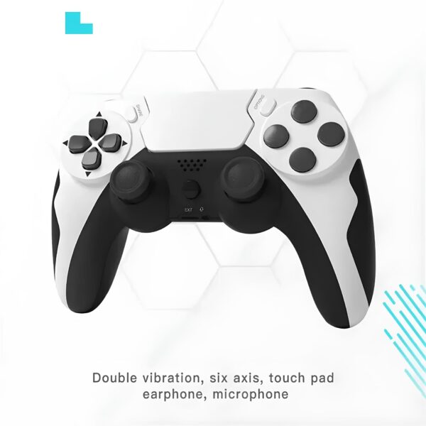 Bezprzewodowy gamepad GAMINJA P48 do PS4/PS3 PC kontroler z wibracjami i trybem turbo do konsol i komputera - obrazek 9