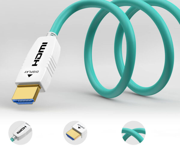 Kabel HDMI 8K Fiber Optic RUIPRO 5M HDMI 2.1 Ultra High Speed 48Gbps 8K@60Hz 4K@120Hz - obrazek 3