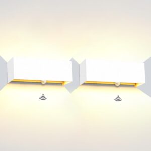 Lampy LED Kingwen 2x20W na Zewnątrz z Czujnikiem Ruchu, 3000K