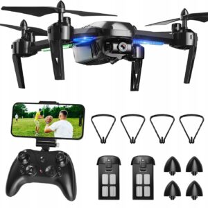 Quadcopter Wipkviey T6, FPV z kamerą HD 1080p z WiFi 2,4G, 2 baterie